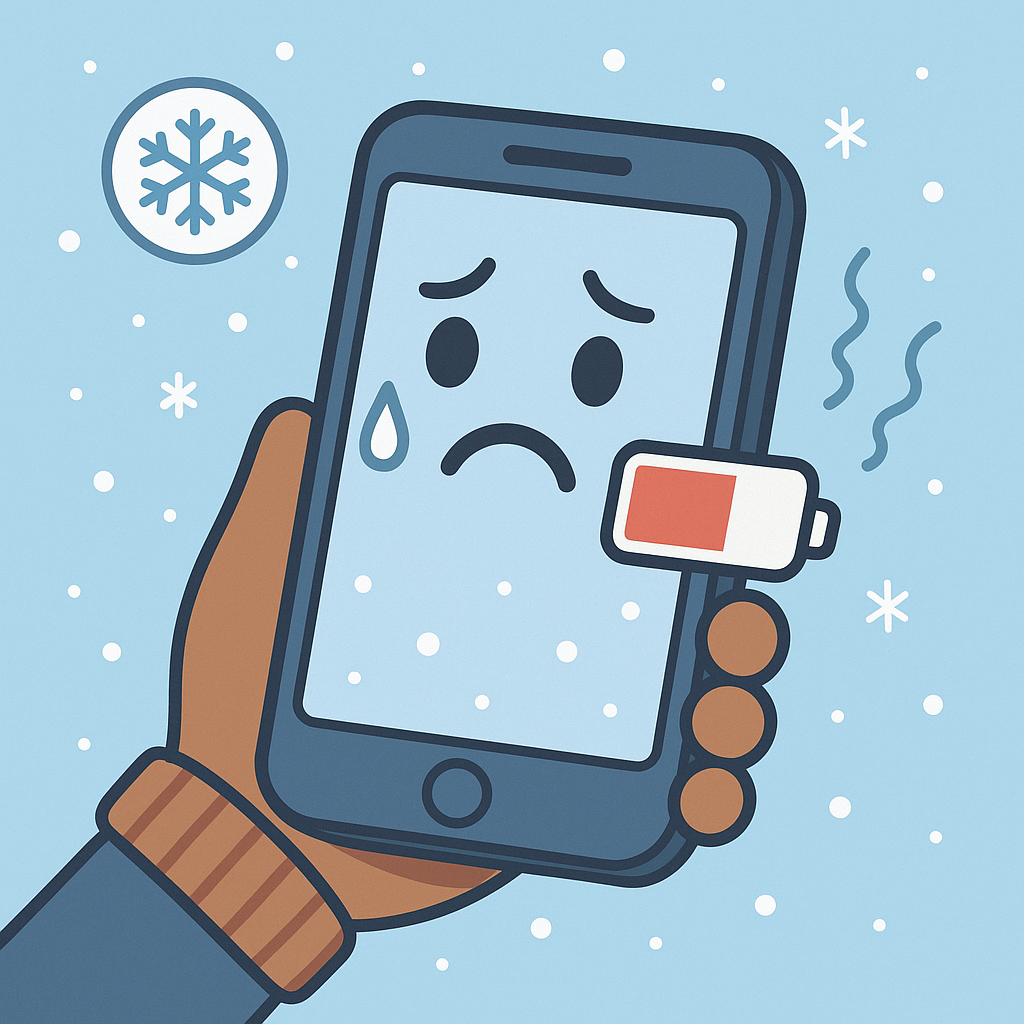 冬にスマホのバッテリー持ちが悪くなる!?